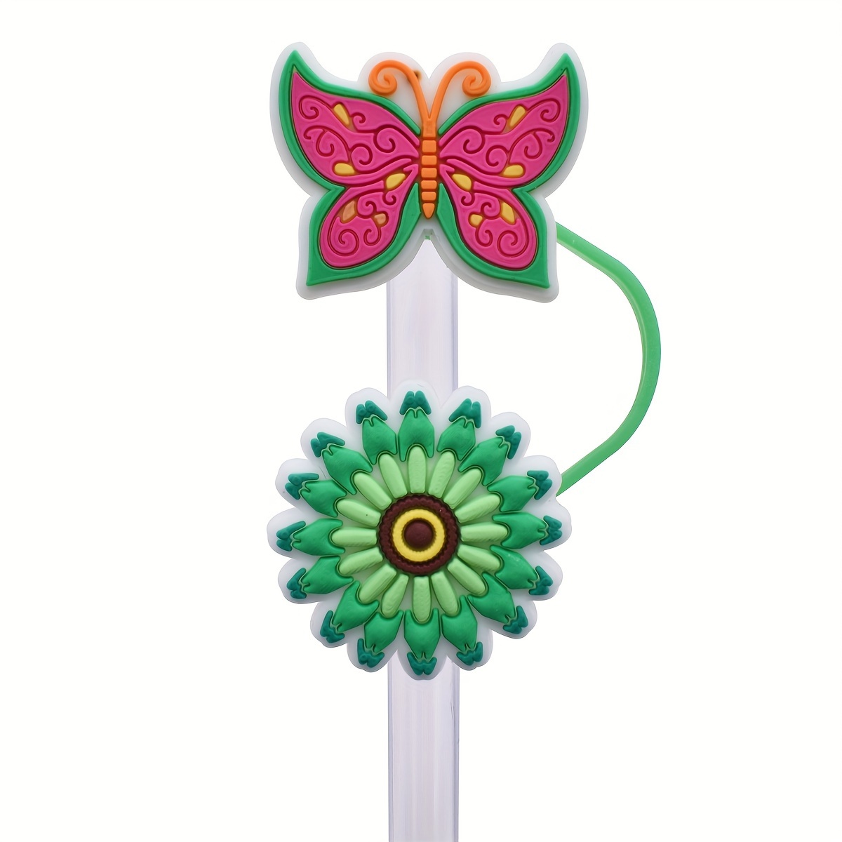 Butterfly Straw Toppers/ Reusable Straw Covers 