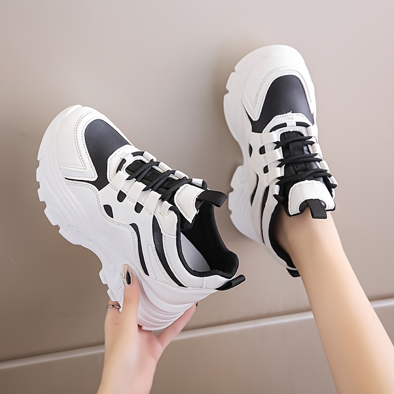 Zapatos Blancos Pequeños Moda Mujer Zapatillas Plataforma - Temu
