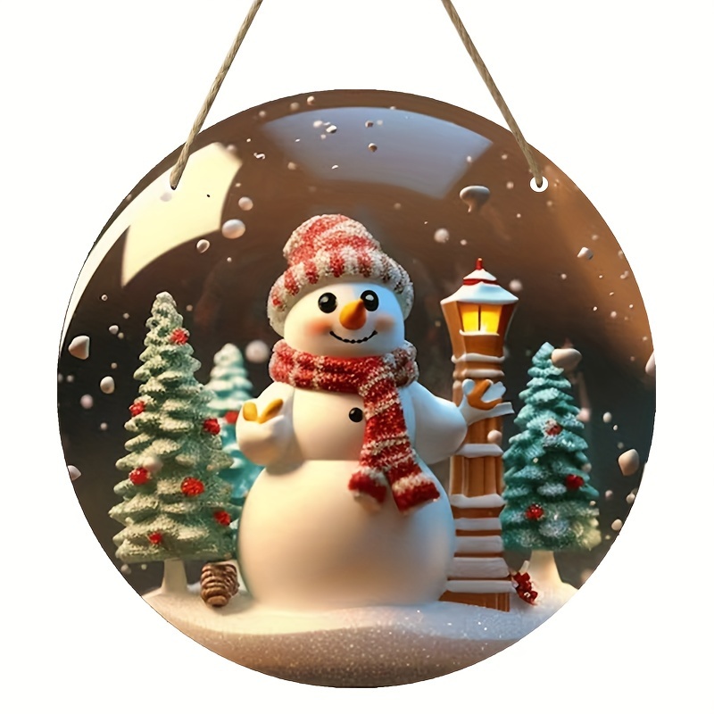 QAZG Disque en acrylique avec trou – Disque transparent en forme de boule  de neige vierge  2 mm d'épaisseur vierges de Noël avec trou pour  décoration de porte-clés à suspendre 
