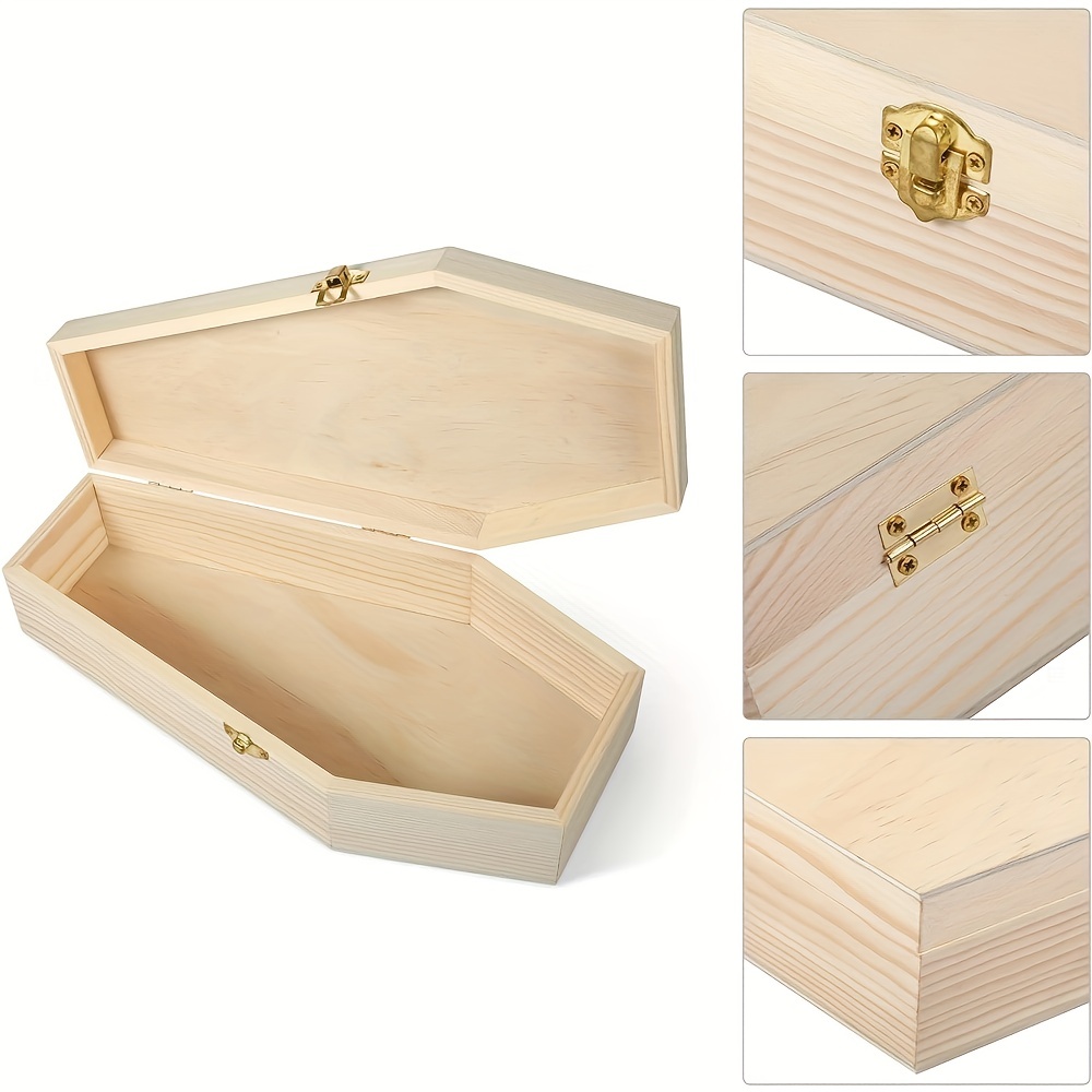 Halloween Wooden Coffin Box Gothic Home Decoration Tray - Temu