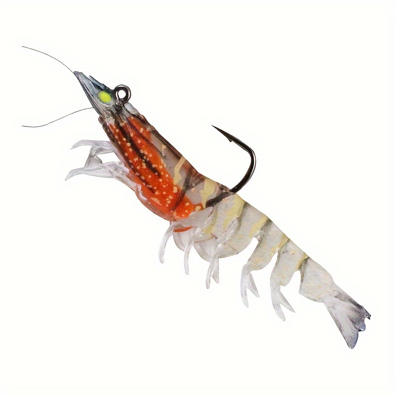 Rigged Shrimp Soft Plastic, White