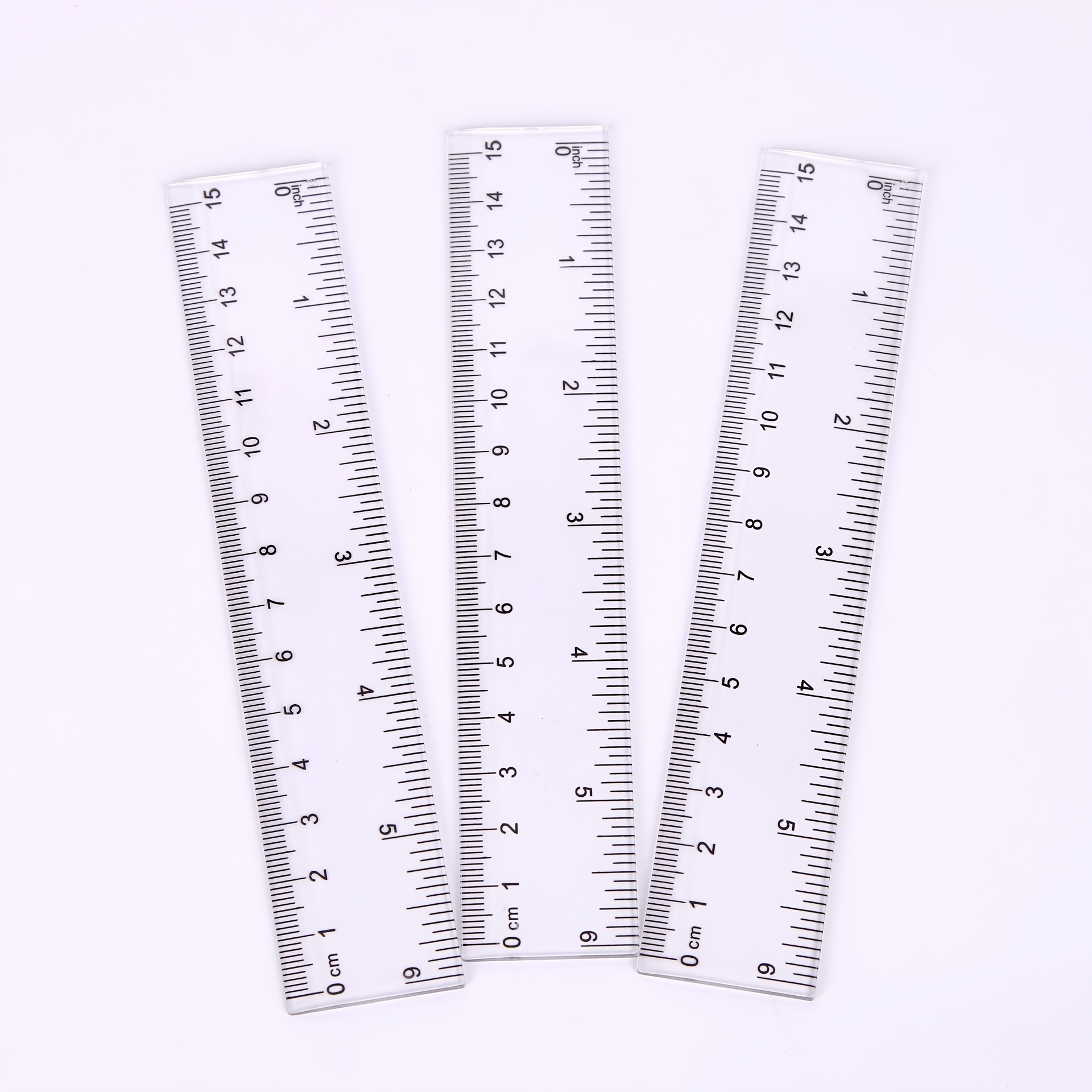 Transparent Straight Ruler Set - High-Quality, Minimalist Design