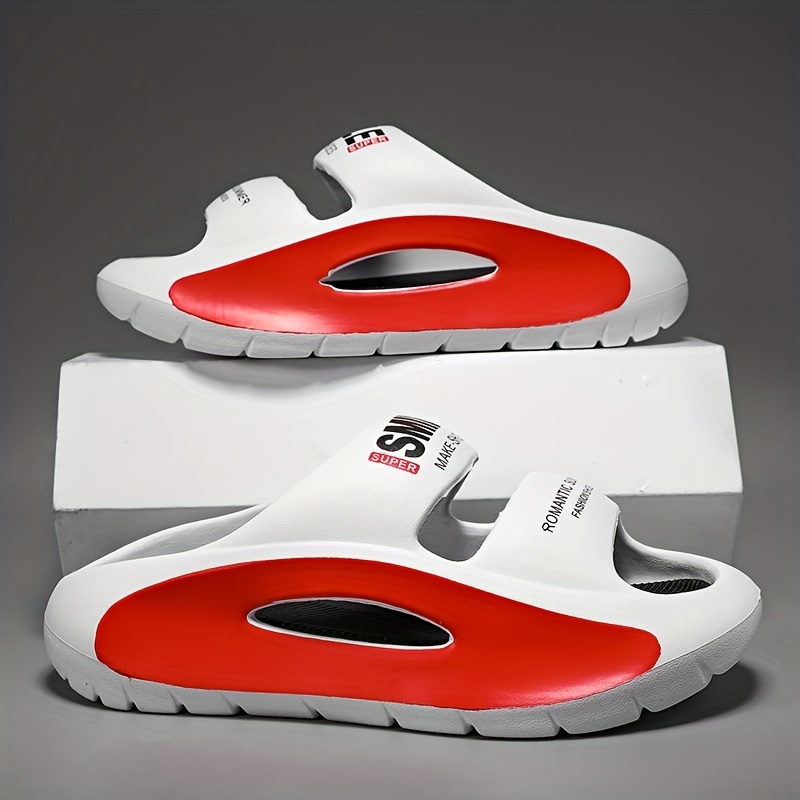 Men's Platform Slides Non Slip Slippers Open Toe Shoes