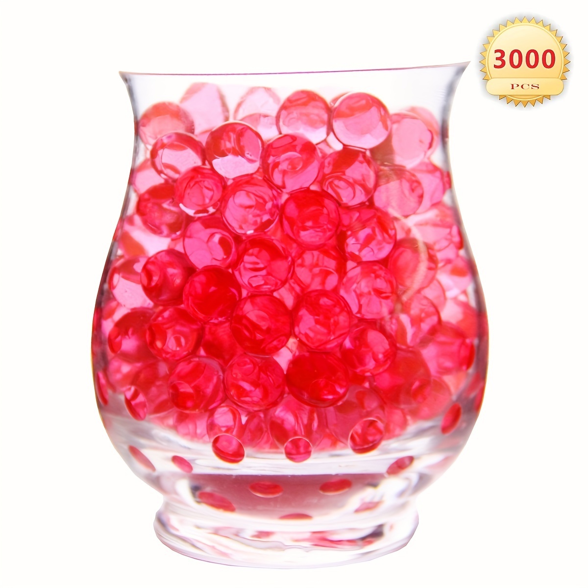 Perles D'eau Rouges À Haute Élasticité, 3000 Pièces, Pour