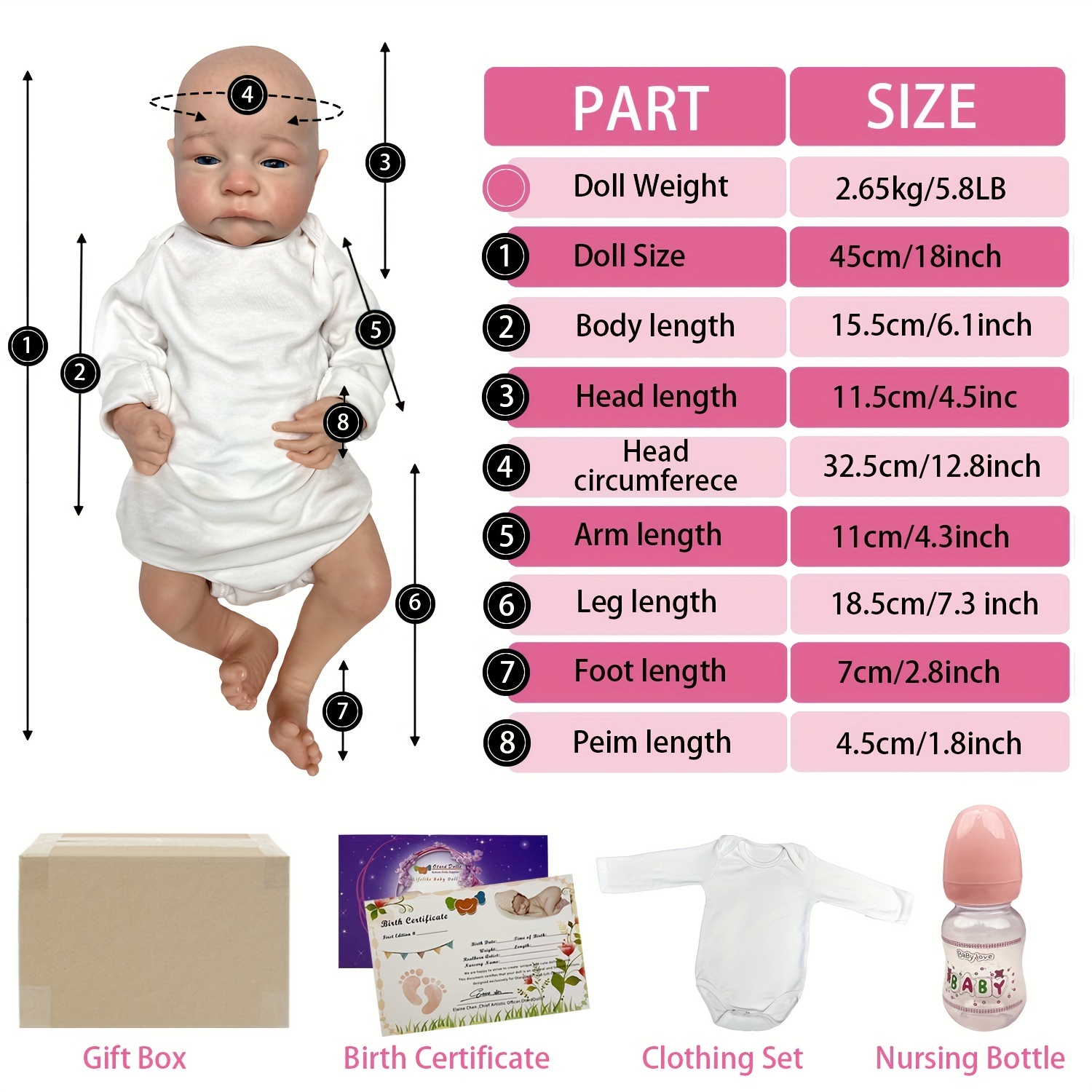 Sleeping Reborn Baby Doll Lifelike Soft Silicone Newborn Girls Bedtime Toys  Girls Birthday Gift Halloween/thanksgiving Day/christmas Gift - Temu