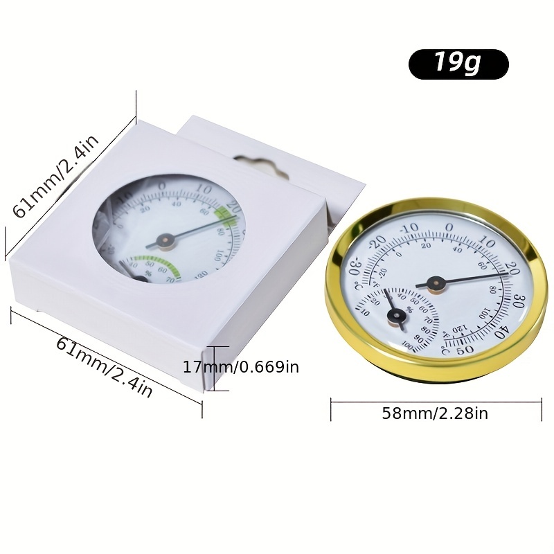 Stainless Steel Case Thermometer Hygrometer Indoor House Outdoor Weather  Meter