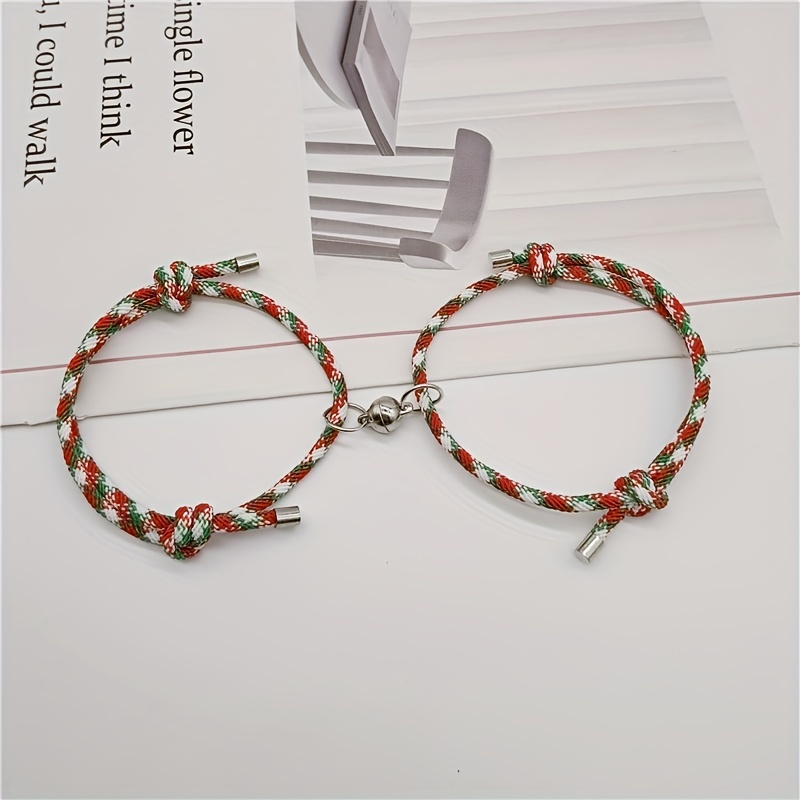 2pcs/set One Deer With You Couple/friendship Bracelet Set, Gift