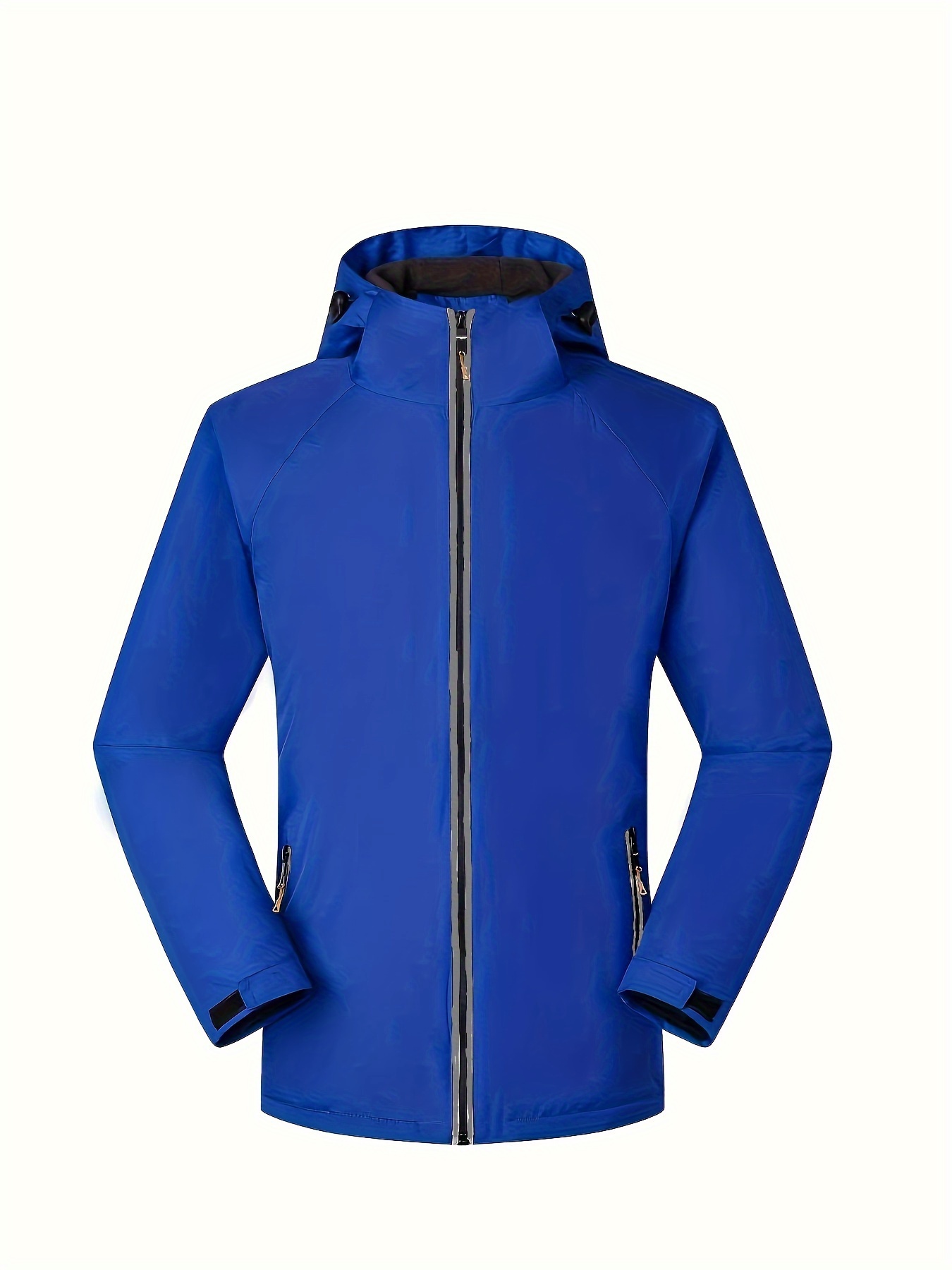 Fleece Liner Hooded Outdoor Jacket With Zipper Pockets