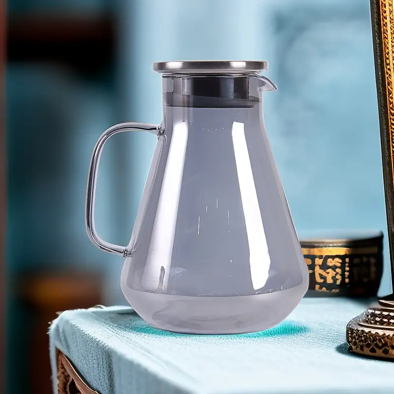 Clear Tea Kettle Glass Pitcher With Handle Water Iced Tea Jug Tea Kettle  Bottle Water Container For Iced Tea Beverage Coffee Milk Lemonade  Transparent Clear Teapot - Temu