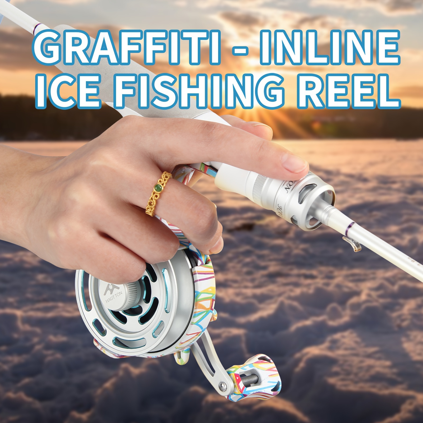 Haut Ton Graffiti Ice Fishing Reel 2.6:1 Gear Ratio Ultra - Temu