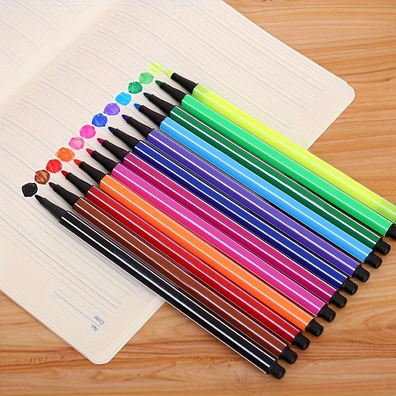 12 36 Color Water Color Pen Washable Non toxic Essential For - Temu