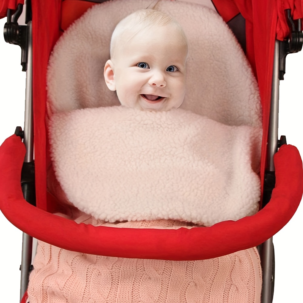 Baby Plus Velvet Sleeping Bag, Thick Knitted Warm Bag