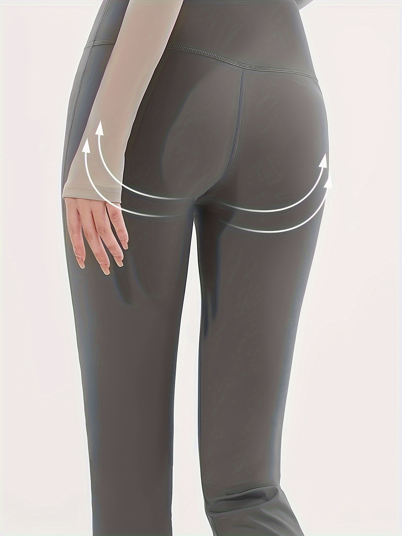 High Waisted Bootcut Sports Leggings Solid Color Flared - Temu