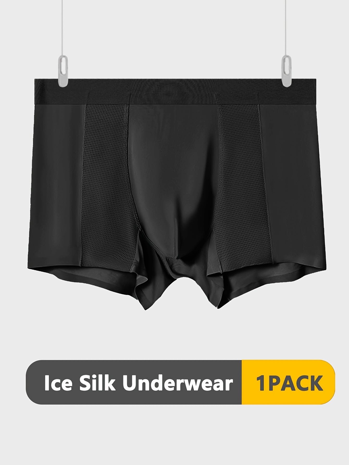 Men Ice Silk Underwear - Temu