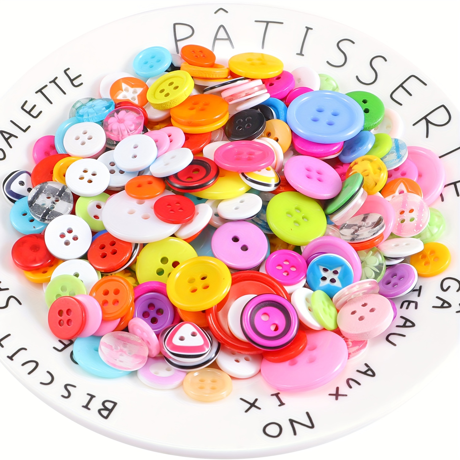 Mixed Color Round Resin Buttons Sewing Buttons Clothes - Temu