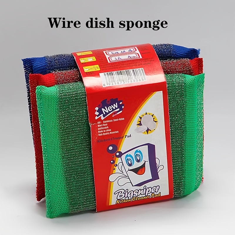 Dishwashing Sponge, Thick Dishwashing Pad, Kitchen Scrubbing Dishcloth -  Temu