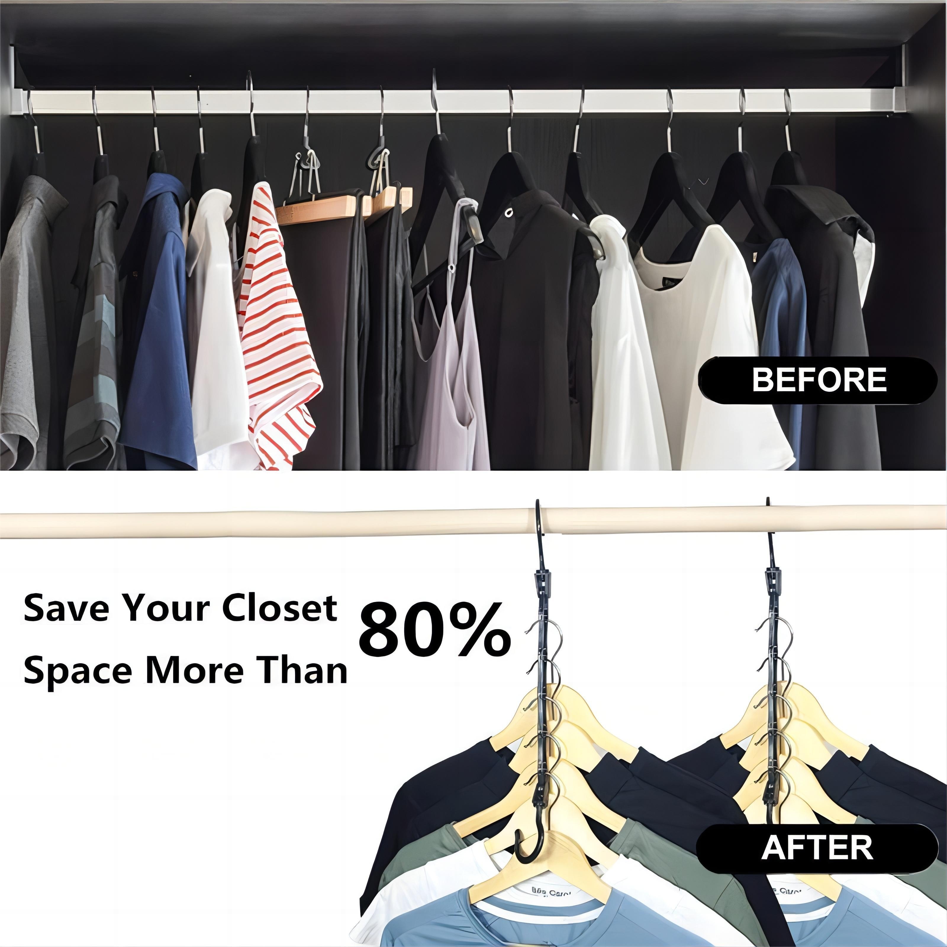 Space Saving Hangers Closet Organizer Pack of 6 Magic Clothes Hanger Space  Saver