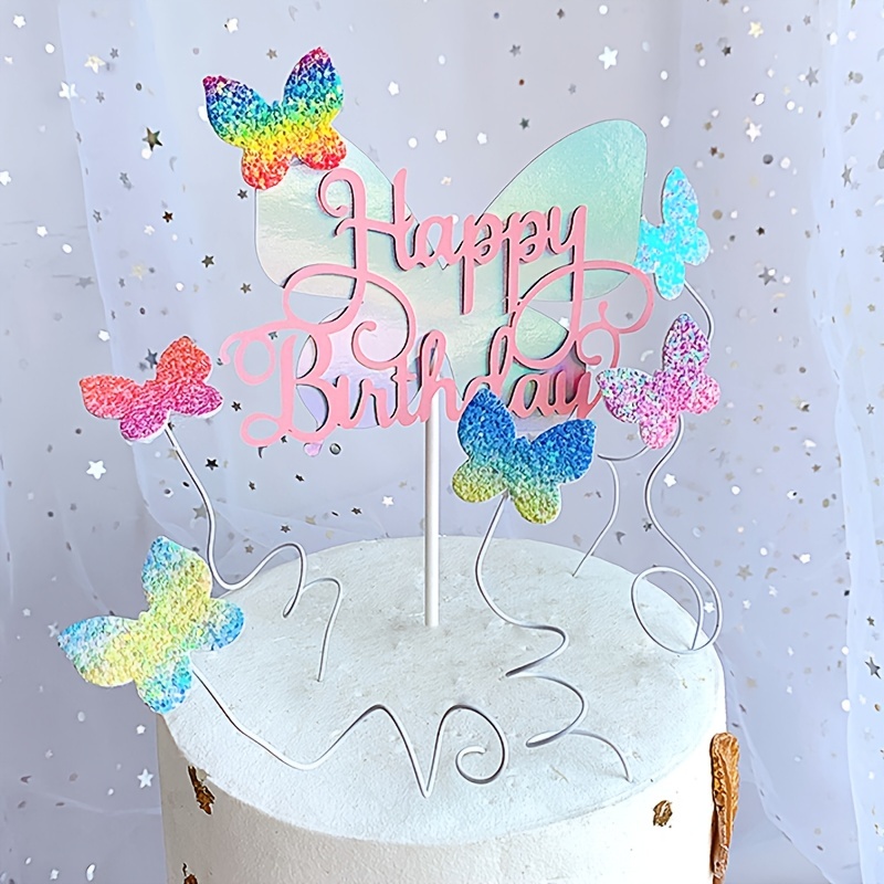 22 Pièces Décoration De Gâteau Papillon Joyeux Anniversaire - Temu