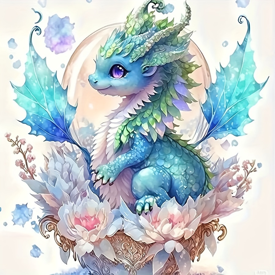 Diy Artificial Diamond Painting Set Adult Beginner Diamond Art  Animal/dragon, 5d Diamond Painting Gift Home Wall Decoration - Temu