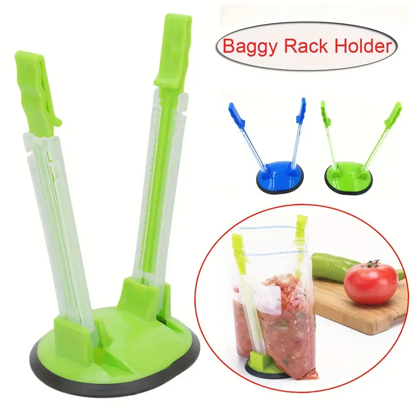 Baggy Rack, Freezer Bag Holder Stand, Adjustable Food Storage