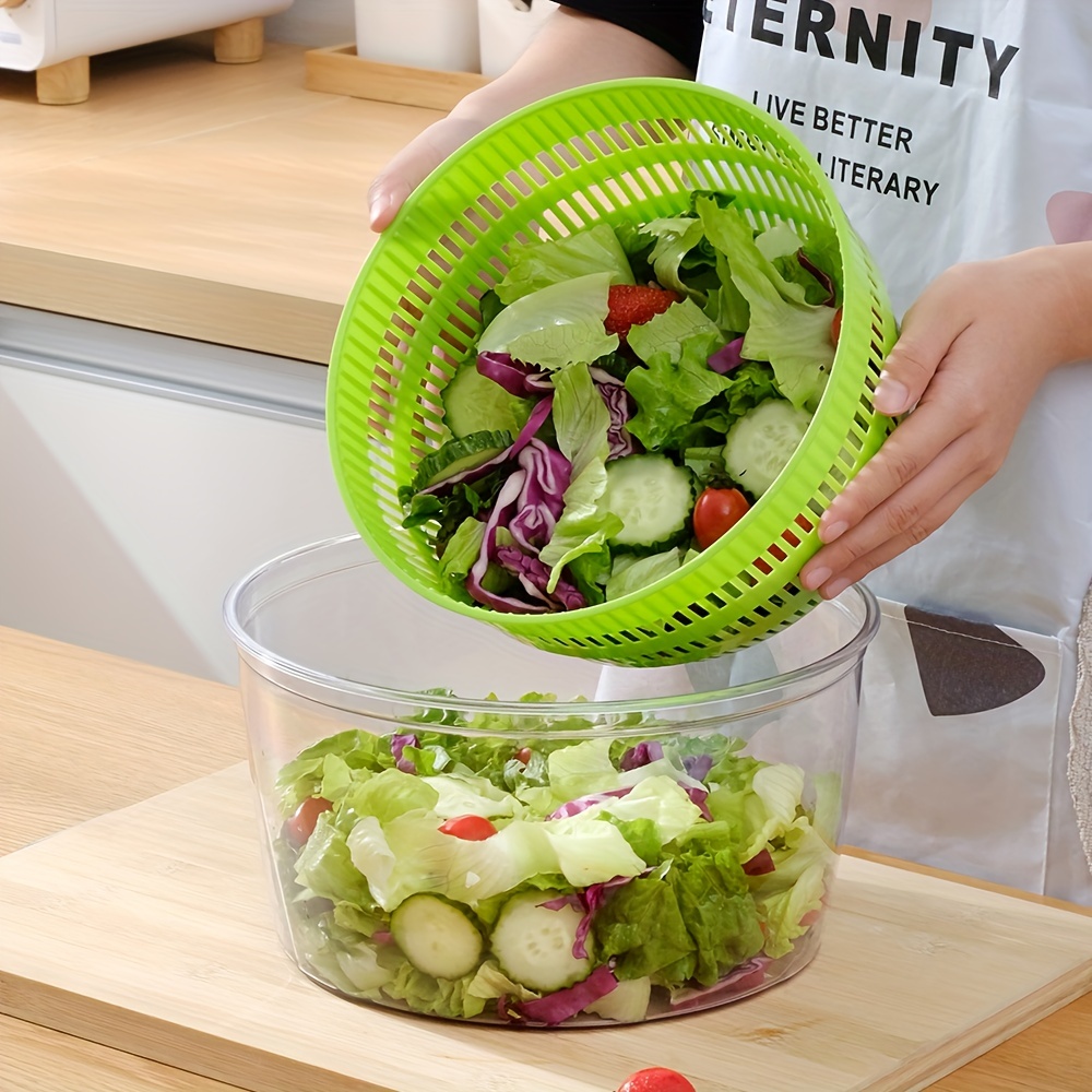 1pc, 3L Vegetable Salad Spinner Dryer - Efficiently Wash and Dry Fruits and  Vegetables - Perfect for Lettuce and Other Greens - Kitchen Storage Soluti