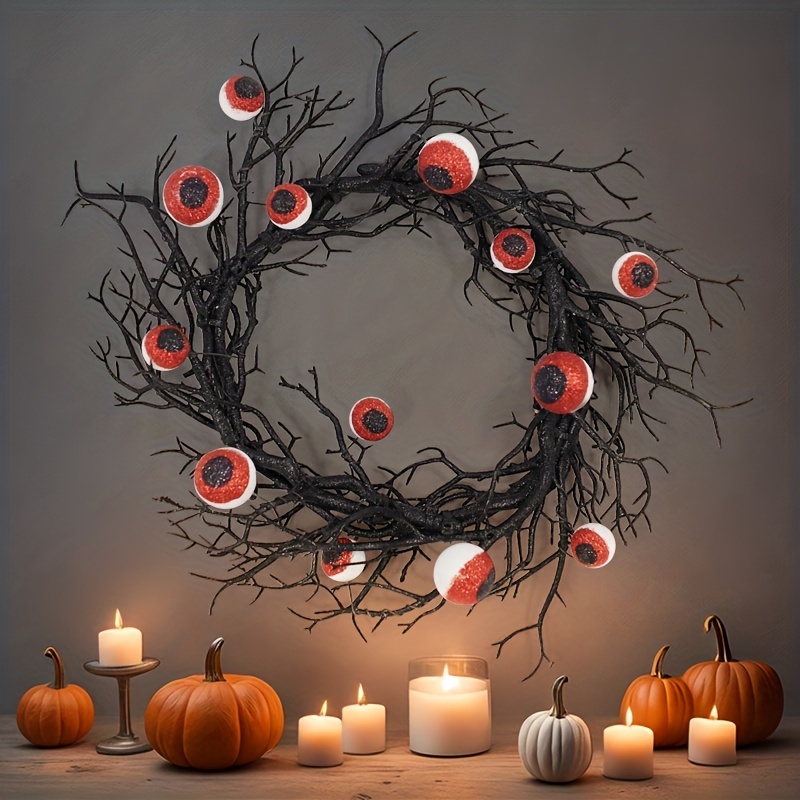 Halloween Garland with Ornaments on Black Branches