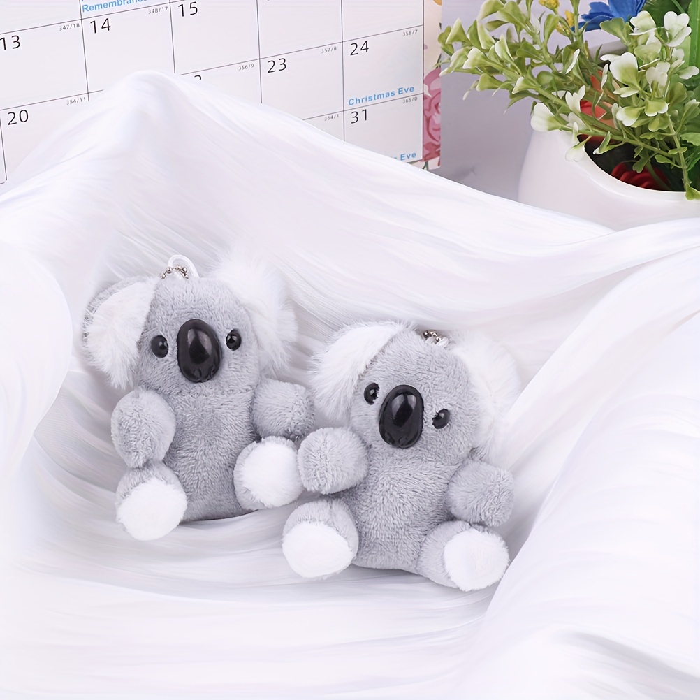 Cute Plush Koala Keychain Toy Stuffed Animal Koala Doll Toys Imitation  Rabbit Fur Fluffy Backpack Bag Pendant Plush Koala Gifts - AliExpress