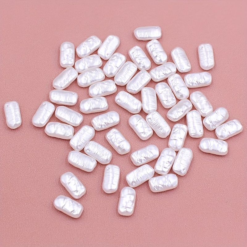 

50pcs/set Simple Classic Irregular Pearl Color Stone Beads Diy Jewelry Making Accessories For Diy Necklace Bracelet