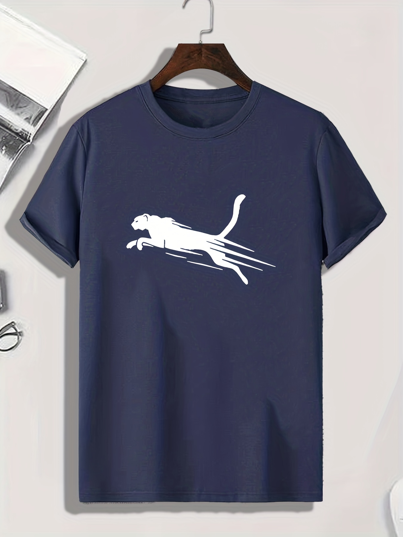 graphic tees blue and white