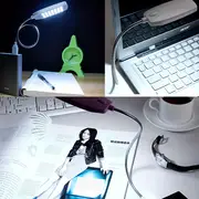 led book lamp portable usb reading night lamp white color table desk lamp for laptop power bank notebook pc computer details 1
