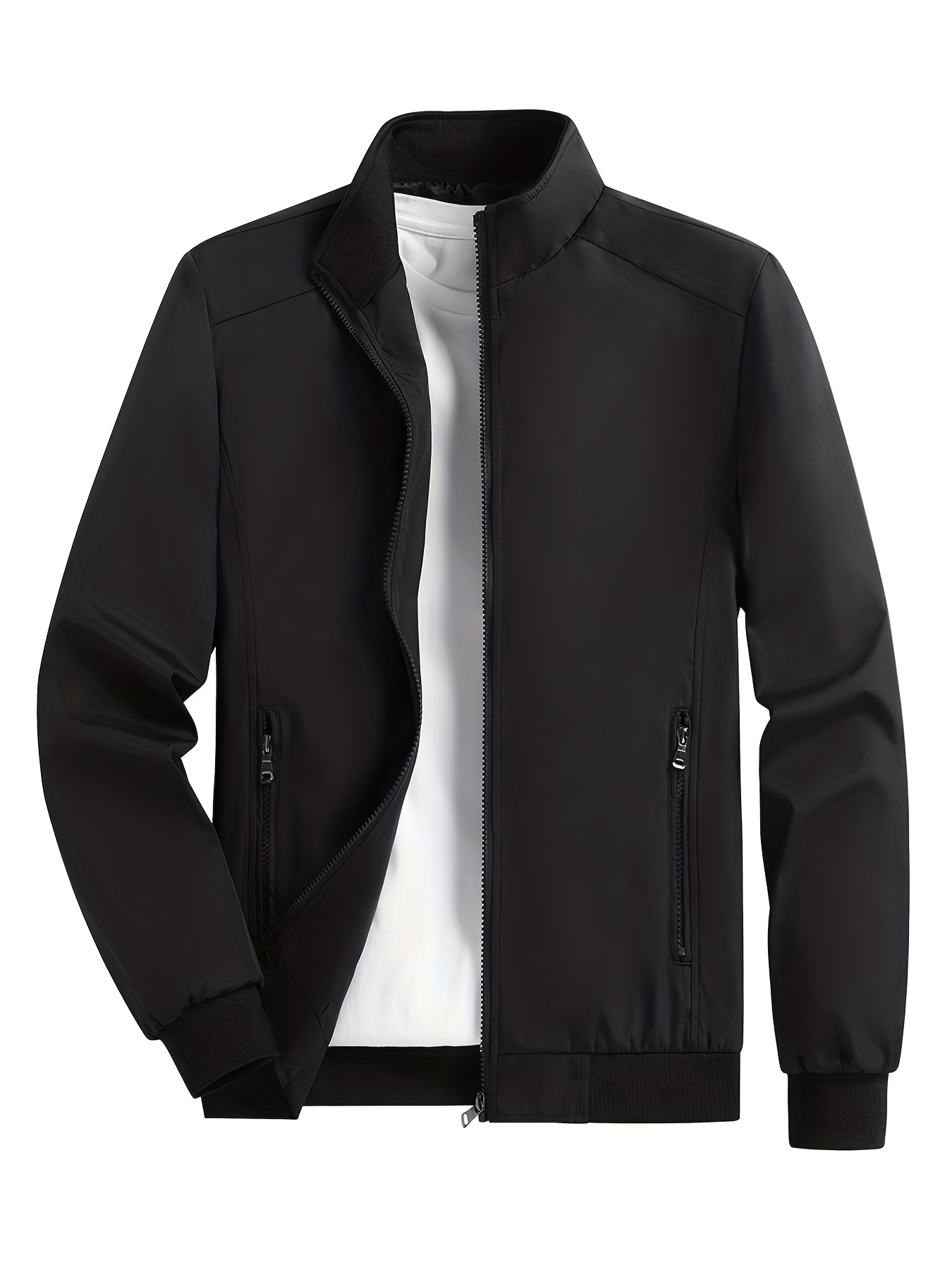 Men's Lightweight Stand Collar Zipper Jacket