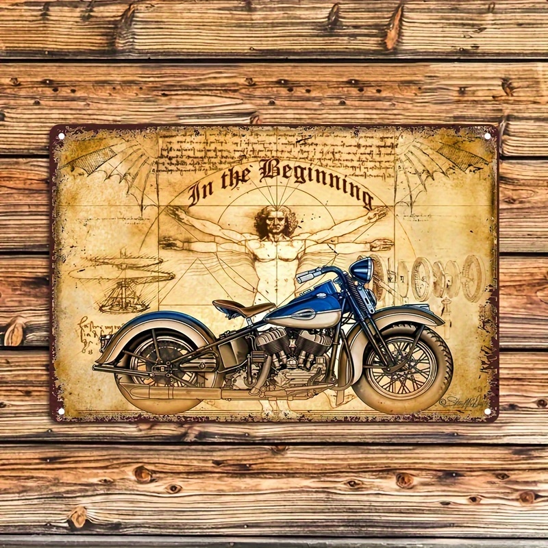 

1pc Metal Tin Sign Vintage Motorcycle Elements Wall Art Iron Painting Decor, Vintage Metal Poster Wall Decor, Entryway Decor Gallery Wall Signs, Home Decor, Room Decor, Bathroom Decor, Bar Decor