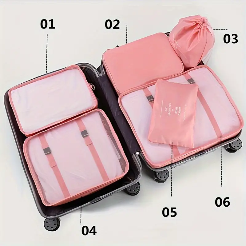 Portable Travel Duffel Packing Bag Set Large Capacity - Temu