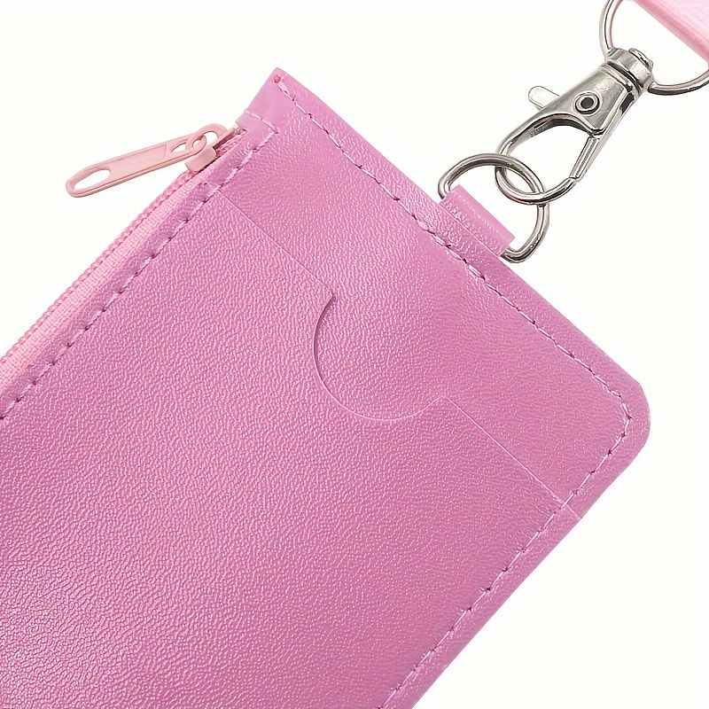 Faux Leather Zipper Card Holder Single sided Multi card - Temu Australia