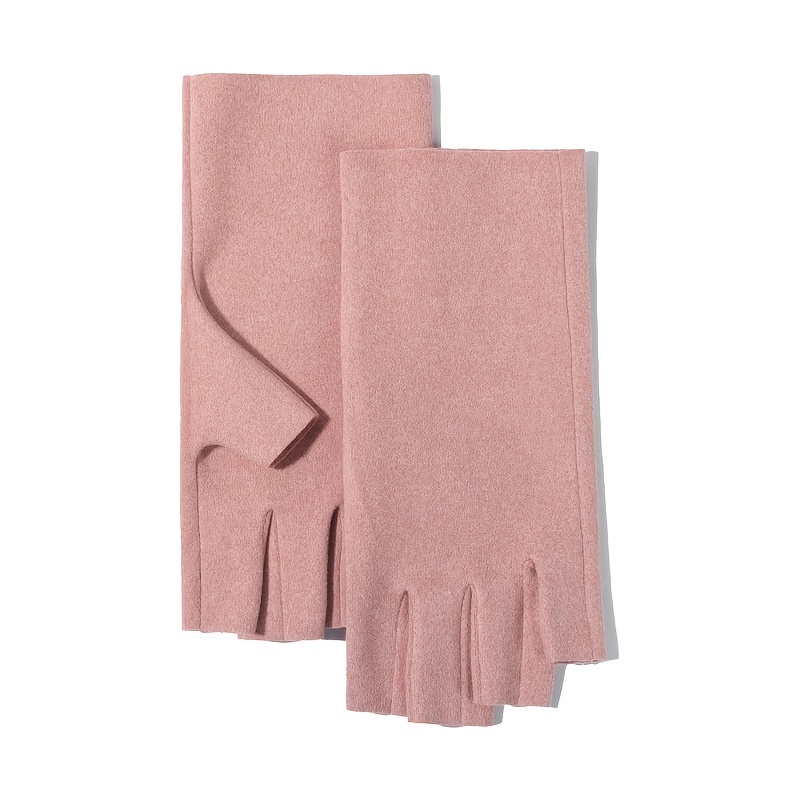 Women's Warm Fingerless Gloves, Durable & Cozy
