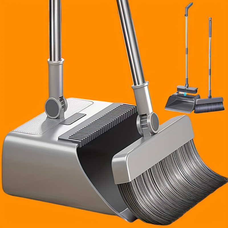 Broom And Dust Pan/broom Combo With Long Handle For Home - Temu