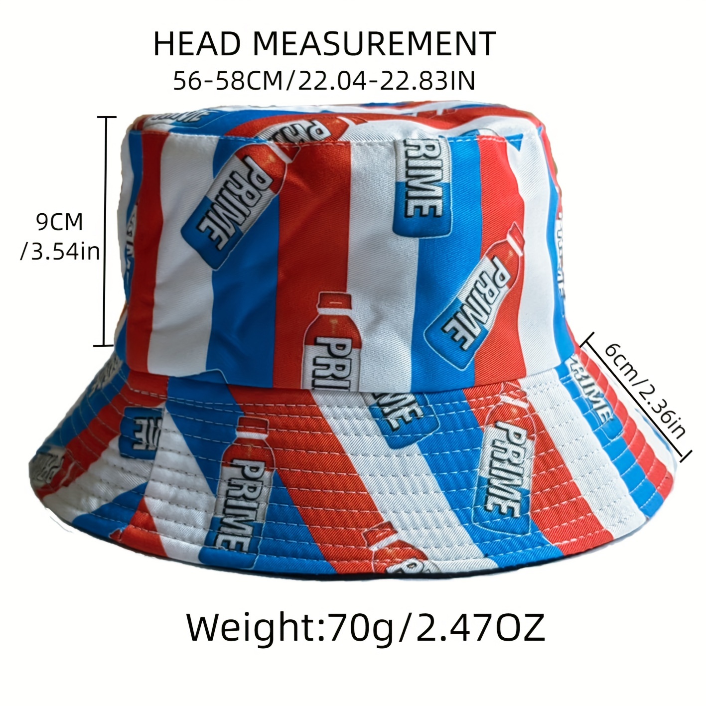 Colorful Bottle Print Bucket Hat Reversible Hip Hop Candy - Temu