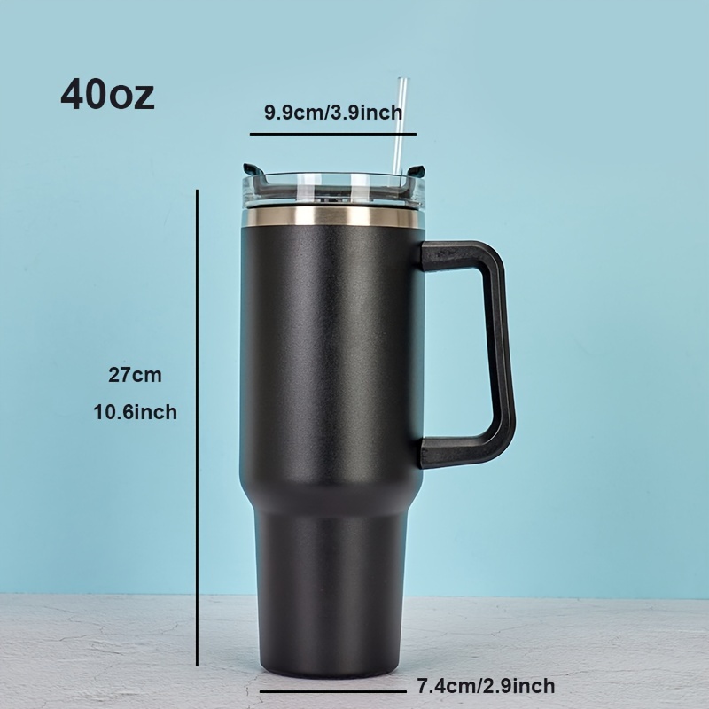 40 oz Vacuum Insulated Travel Mug with Straw