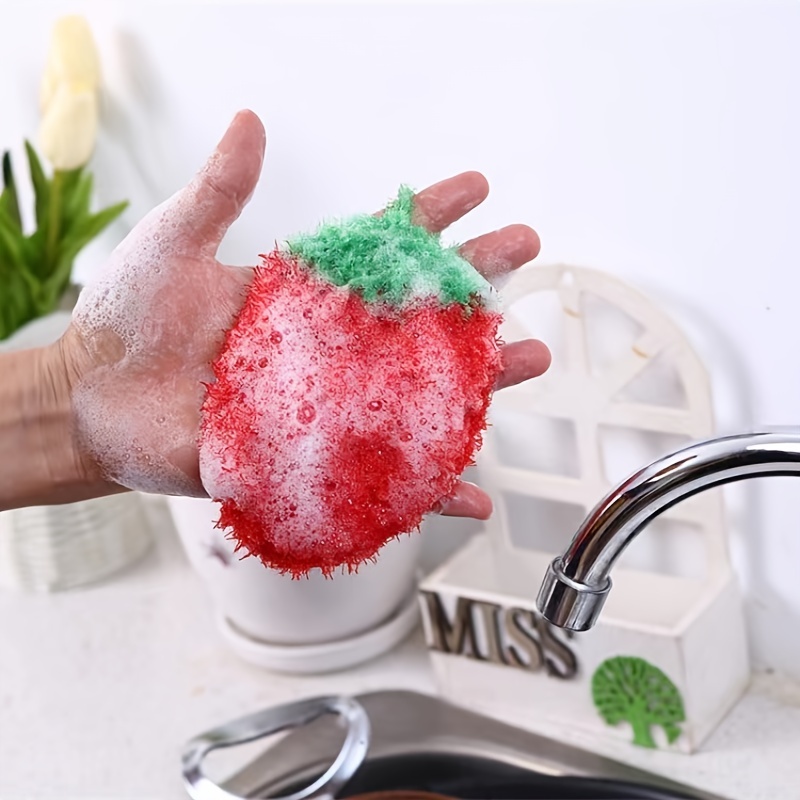  NiceGo Esponja para lavar platos, exfoliante multiusos  resistente para lavavajillas, esponja de cocina para herramientas de  superficie dura (paquete de 12) (rojo, rosa, azul y verde) : Salud y Hogar