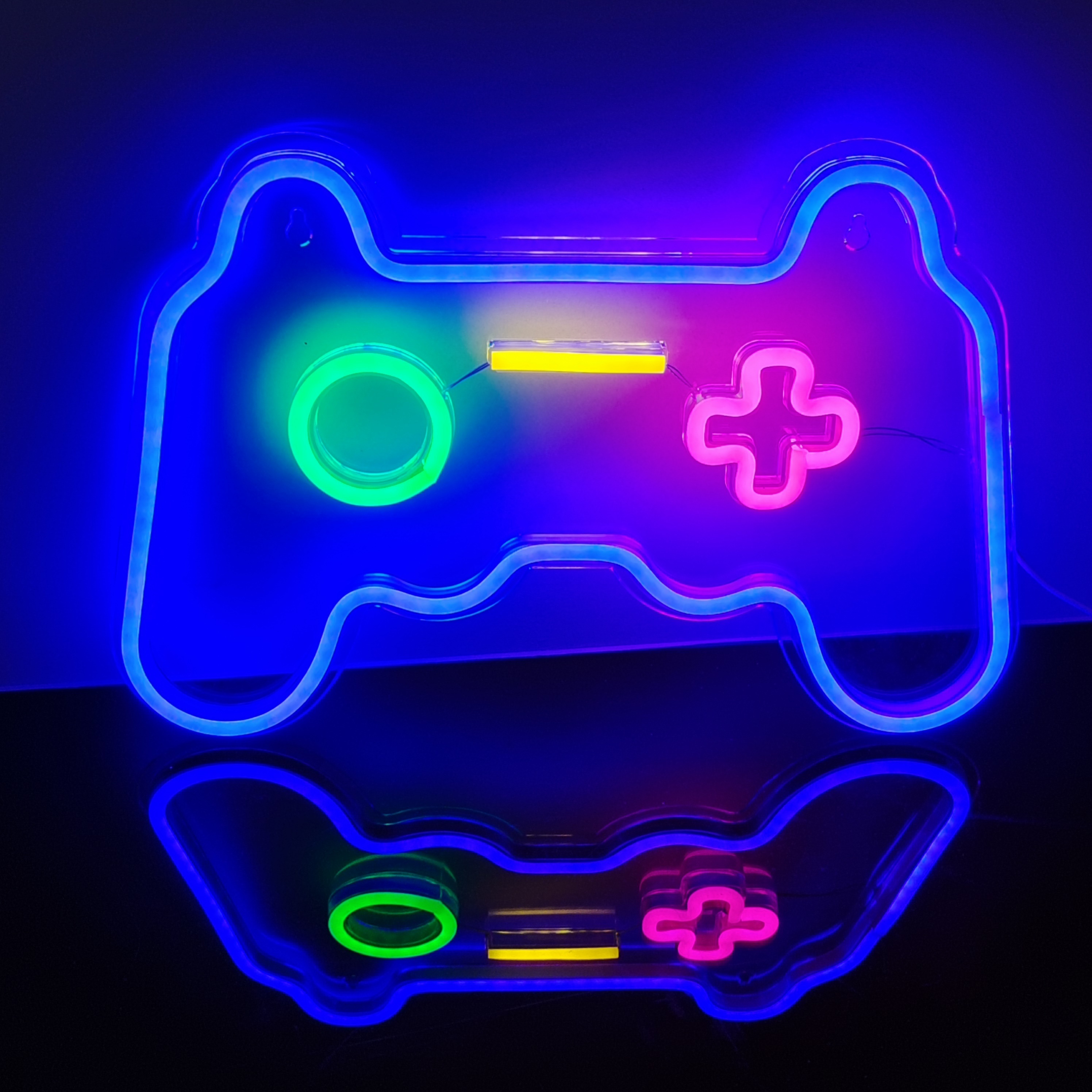  AurGun Game Control Neon Signs, 16x 11 Large Gamepad Shaped  LED Neon Sign for Bedroom Wall Decor Gaming Lights Gamer Birthday Festival  Gifts for Teen Boy Kids Game Room Decoration 