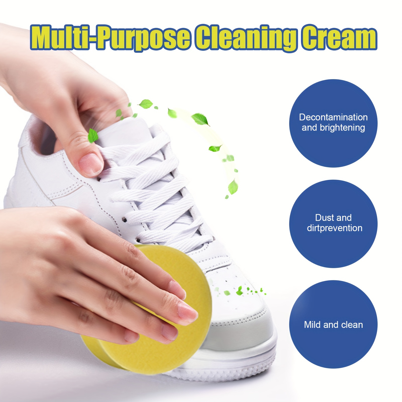 260g White Shoe Cleaning Cream Multi-functional Cleaning Brightening  Whitening and Yellowing Maintenance of Sports Shoes