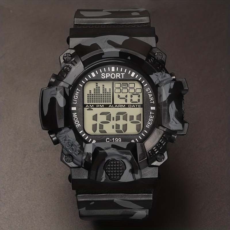 Multifunction Cool Boys Watches Sports Wristwatch Digital Camo Watch Cheap