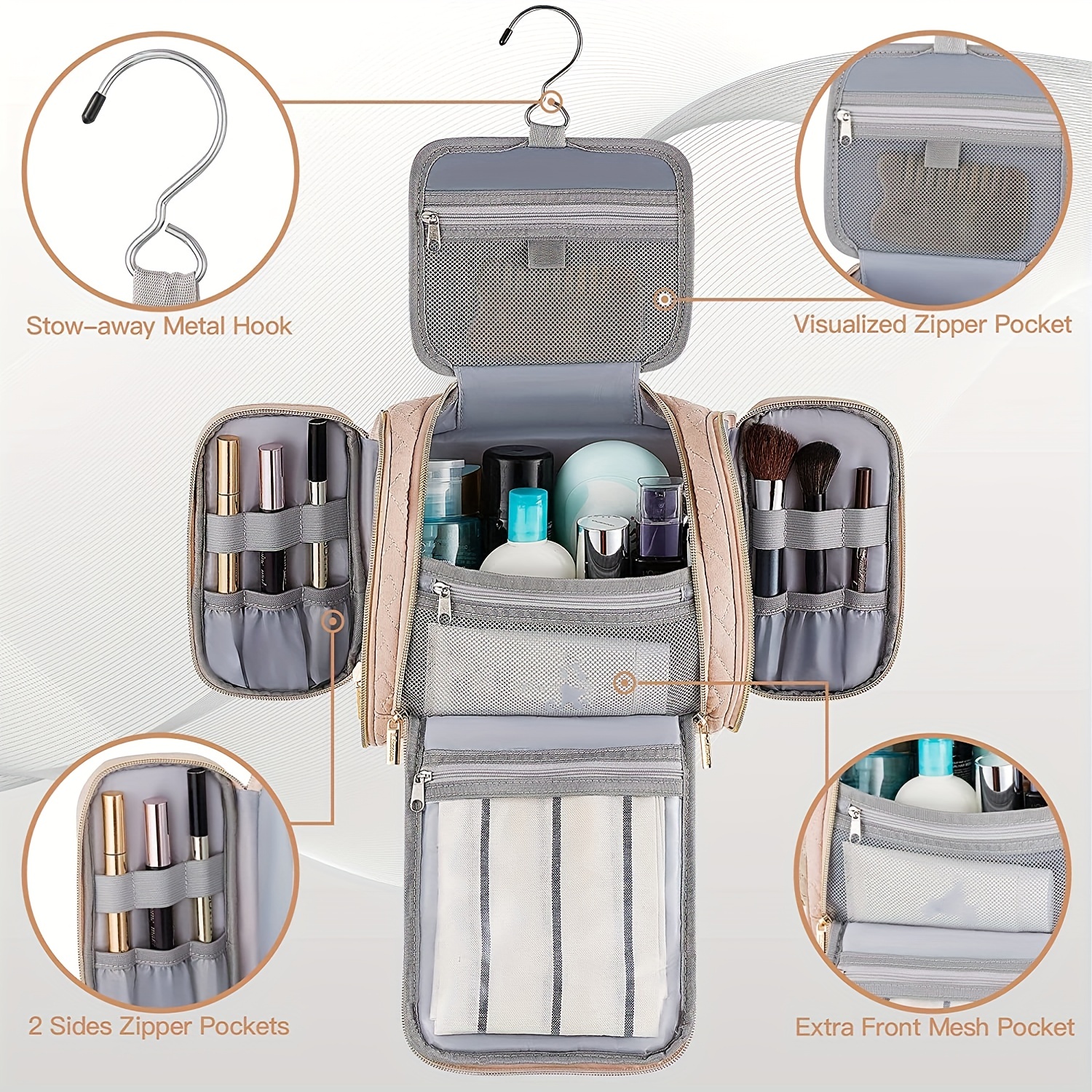Mens Toiletry Bag, Travel Toiletry Organizer Dopp Kit Waterproof Shaving  Bag for Toiletries