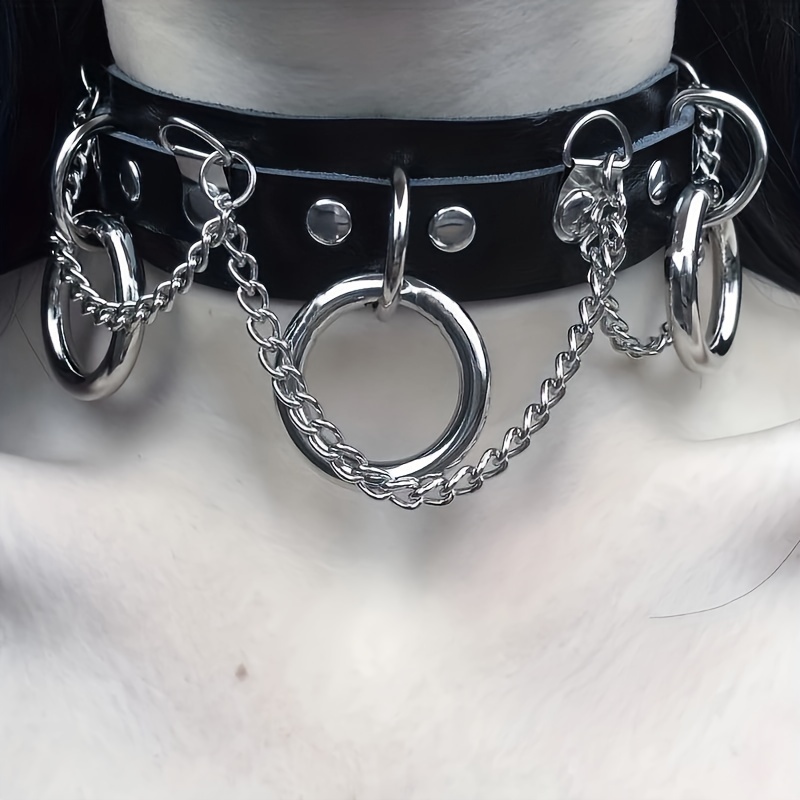 Black Pu Leather Collar Choker Punk Rock Gothic Style Chokers For Women Men  Necklace Statement Jewelry - Temu Germany
