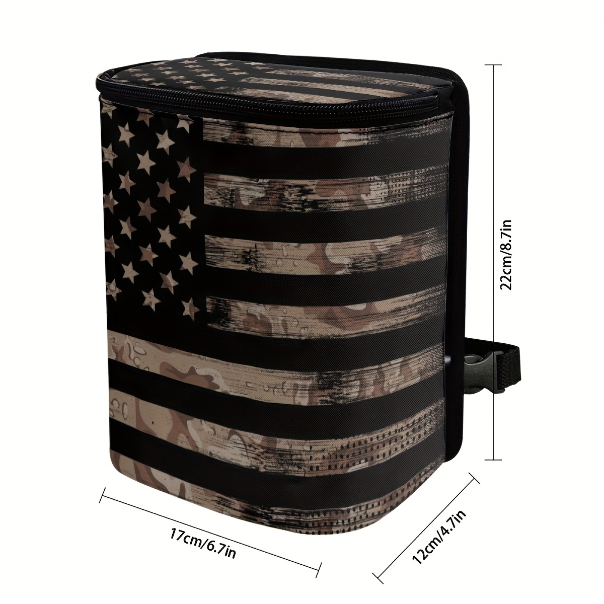 Vintage American Flag Pattern Car Trash Can - Trash Bag For Car Vehicles  Interior Accessories, Storage Bag For Home And Travel, Picnic, Etc. - Temu  Italy