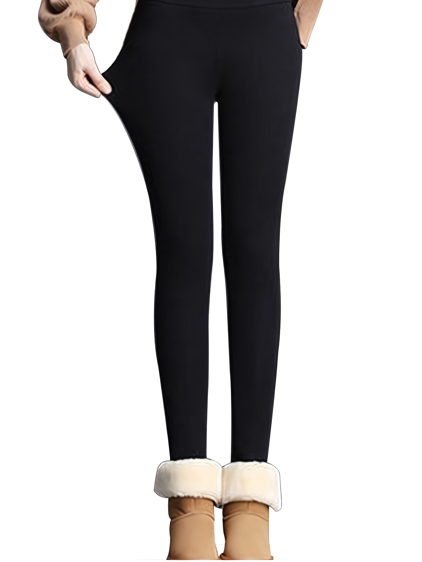 Ice Skate Leggings Skinny Jeans for Women UK Ponytail Holders Black Fleece  Leggings Girls Womens Thermal Trousers Brow : : Fashion
