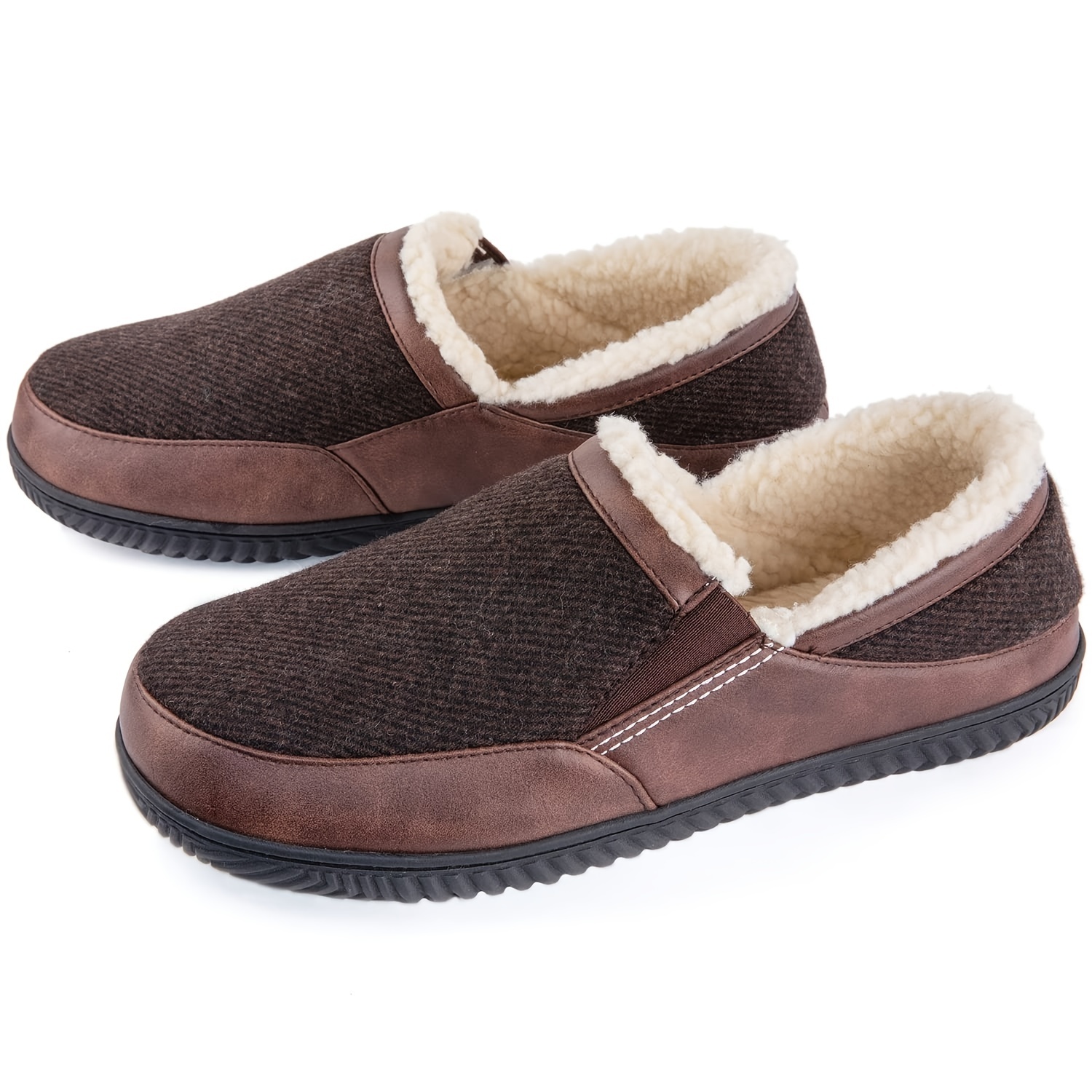 Pantuflas de mocasín para hombre con plantilla de espuma viscoelástica,  pantuflas de casa sin cordon JAMW Sencillez