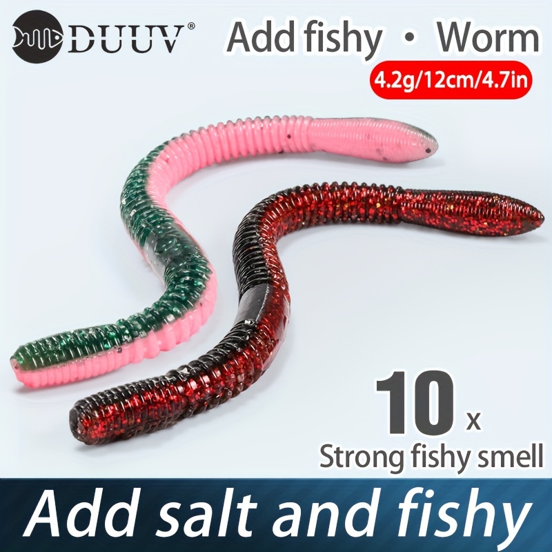 30pcs Soft Lure Silicone Simulation Earthworms Red Worms
