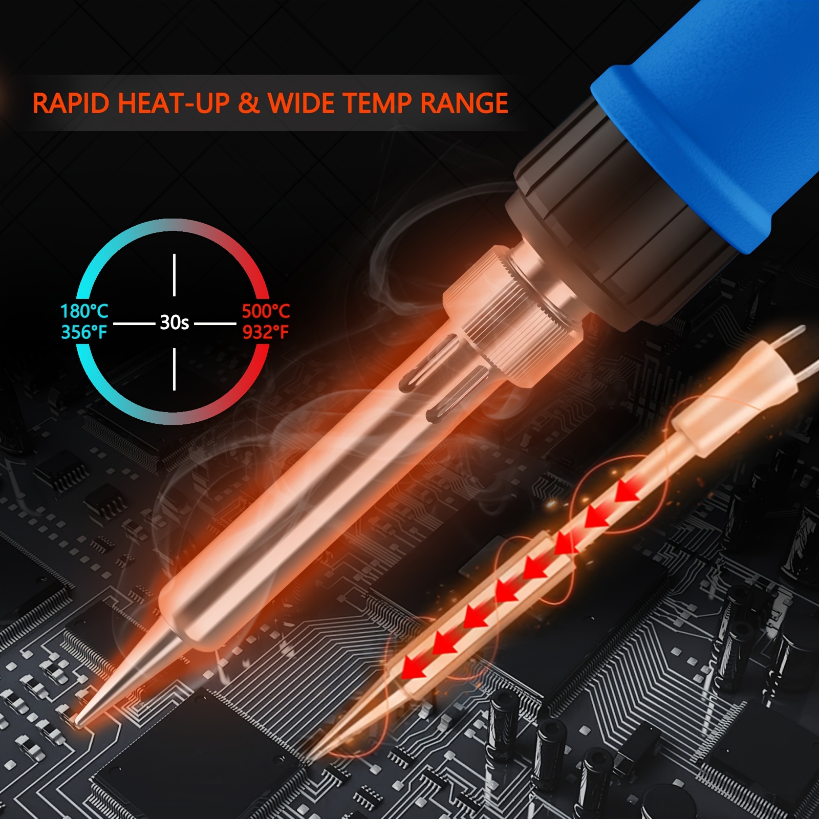 Kit de soldador electrónico de 60 W temperatura ajustable - Temu