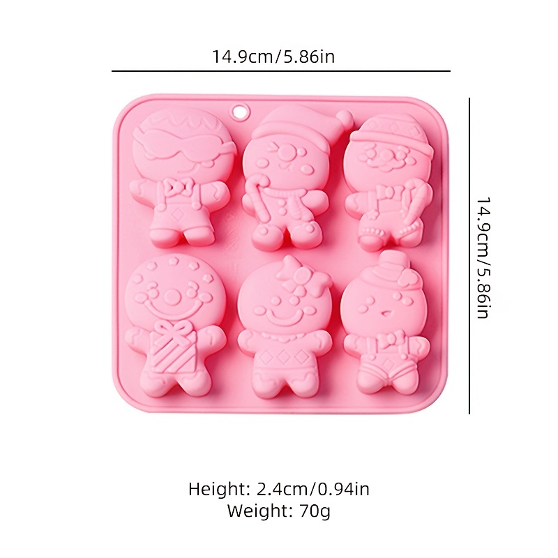 Gingerbread Man Elk 3d Silicone Cake Mold, Christmas Cake Pan,candy Mold, Chocolate  Mold, For Diy Cake Decorating Tool, Baking Tools, Kitchen Accessories,  Christmas Decor - Temu